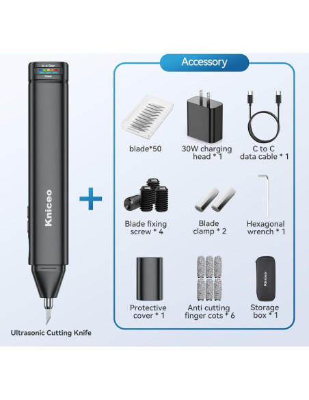 Cuchillo Ultrasónico Inalámbrico Kniceo Lite5 2000mAh 40KHz Cuchillo Ultrasónico Inalámbrico Kniceo Lite5 2000mAh 40KHz