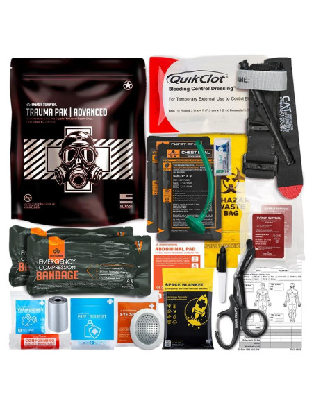 Kit de Trauma EVERLIT con Torniquete CAT Gen-7 y QuikClot Kit de Trauma EVERLIT con Torniquete CAT Gen-7 y QuikClot