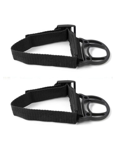 Gancho de abrigo JeCar para Jeep Wrangler - 2 Piezas Negro