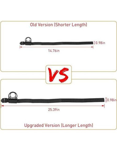 Gancho de abrigo JeCar para Jeep Wrangler - 2 Piezas Negro