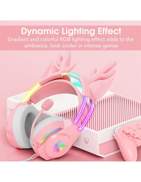 Auriculares Gaming ONITOON X26 con Micrófono y RGB 3.5mm Auriculares Gaming ONITOON X26 con Micrófono y RGB 3.5mm