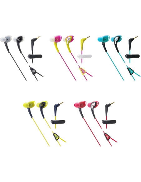 Auriculares In-Ear Audio-Technica ATH-SPORT2YP Amarillo/Rosa Auriculares In-Ear Audio-Technica ATH-SPORT2YP Amarillo/Rosa