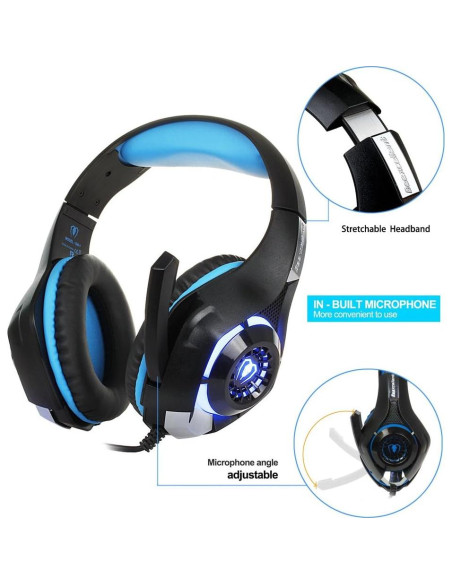 Auriculares Gaming Beexcellent BGM-1 con Micrófono - Sonido Envolvente, Reducción de Ruido, Conector 3.5mm Auriculares Gaming Beexcellent BGM-1 con Micrófono - Sonido Envolvente, Reducción de Ruido, Conector 3.5mm