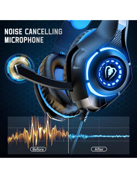 Auriculares Gaming 7.1 HETN YZ-US-GM-110 con Micrófono USB Auriculares Gaming 7.1 HETN YZ-US-GM-110 con Micrófono USB