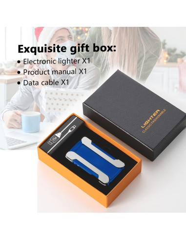 Encendedor Eléctrico Doble Arco YOZWOO USB a Prueba de Viento