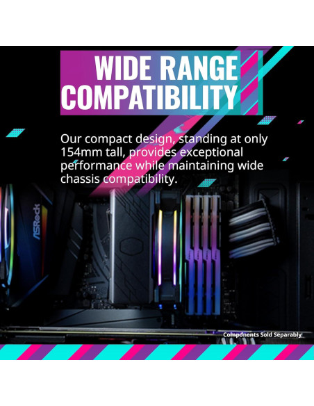 Cooler Master Hyper 212 Halo Negro Enfriador de CPU 154mm Cooler Master Hyper 212 Halo Negro Enfriador de CPU 154mm
