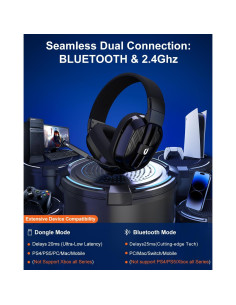 Auriculares Inalámbricos Jeecoo G10 Gaming Bluetooth 5.3 2