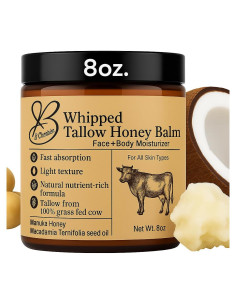 Crema de Sebo de Res 226.8 g - Hidratante Facial y Corporal