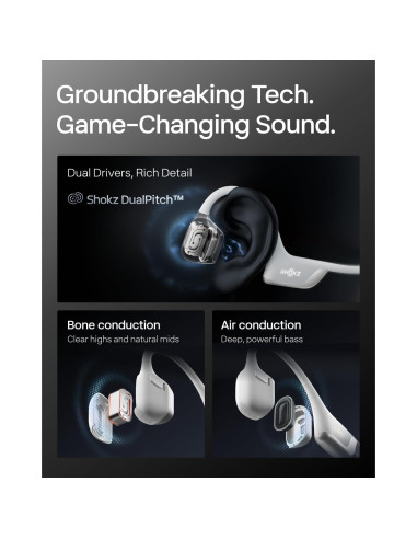Auriculares Deportivos Inalámbricos SHOKZ OpenRun Pro 2 - Conducción Ósea, Resistente al Sudor, Ajuste Seguro