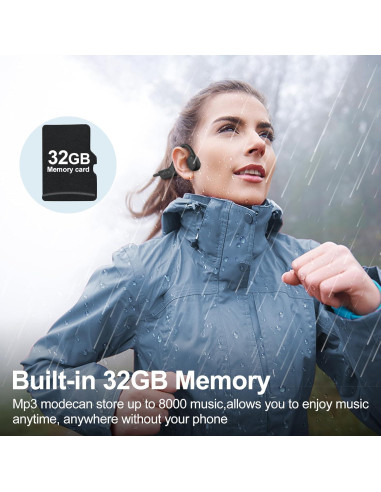 Auriculares de Conducción Ósea Bluetooth 5.3 Genérico 32GB IPX7