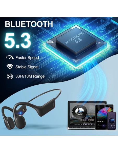 Auriculares de Conducción Ósea Bluetooth 5.3 Genérico 32GB IPX7 Auriculares de Conducción Ósea Bluetooth 5.3 Genérico 32GB IPX7