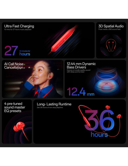 Auriculares In Ear OnePlus Bullets Wireless Z3 Bluetooth 5.0 Auriculares In Ear OnePlus Bullets Wireless Z3 Bluetooth 5.0