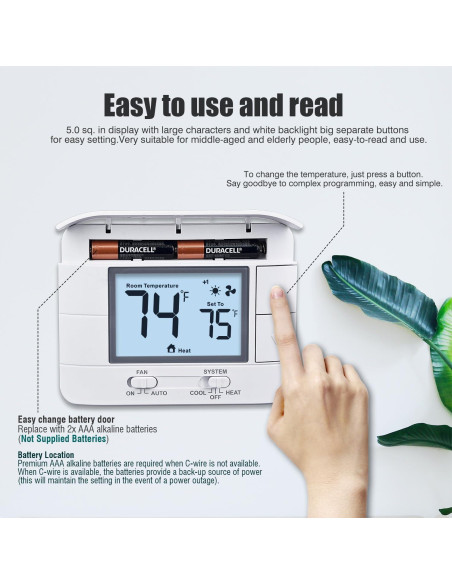 Termostato No Programable Aowel AW711 2 Calor 2 Frío LCD Termostato No Programable Aowel AW711 2 Calor 2 Frío LCD