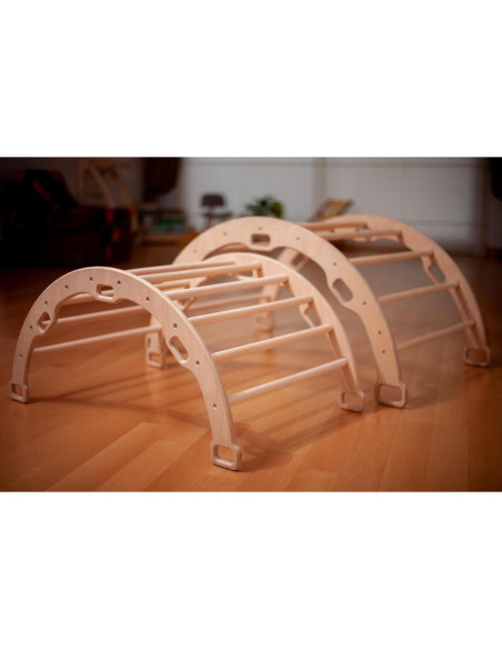 Arco de Escalada de Madera Kidodido con Rampa y Almohada Arco de Escalada de Madera Kidodido con Rampa y Almohada