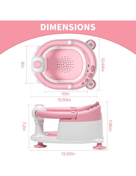Asiento de Baño Antideslizante para Bebés TPN Rosa 6+ Meses Asiento de Baño Antideslizante para Bebés TPN Rosa 6+ Meses
