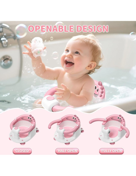 Asiento de Baño Antideslizante para Bebés TPN Rosa 6+ Meses Asiento de Baño Antideslizante para Bebés TPN Rosa 6+ Meses