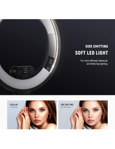 Luz de Anillo LED NEEWER RL45B 45W 18" Bi Color con Soporte 2