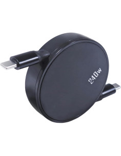 Cable USB Tipo-C Retráctil BoxWave para ORDRO M5 - 240W 2