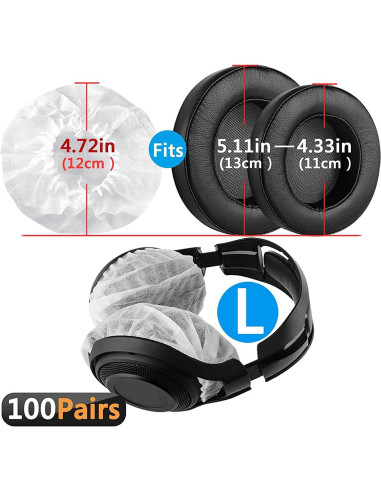 Cubiertas Desechables para Auriculares GEEKRIA - 100 Pares Higiénicas