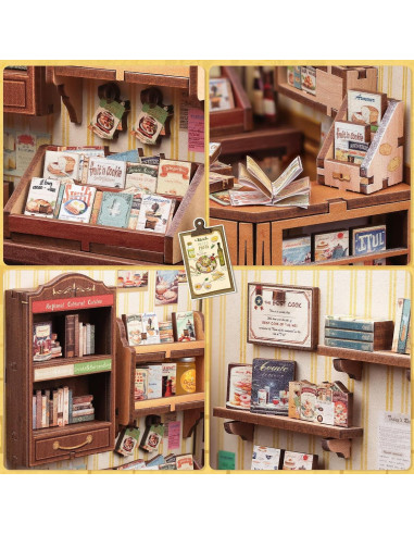 Kit de Casa en Miniatura DIY Cutebee - Librería de Cocina 3D