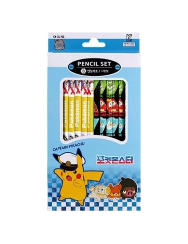 Lápices de Madera Pikachu Hexagonales B - 12 Piezas