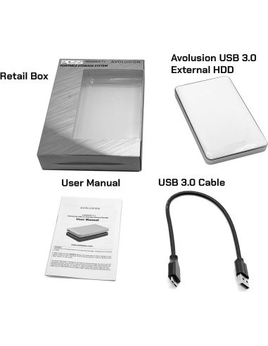 Disco Duro Externo Avolusion T1 2TB USB 3.0 Blanco