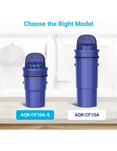 6 Filtros de Agua AQUA CREST para Jarras PUR, Certificado NSF