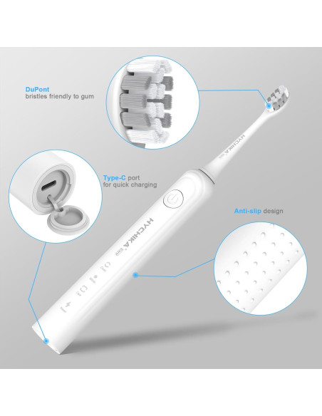 Cepillo de dientes eléctrico HYCHIKA P2 recargable 240 días 2500mAh Cepillo de dientes eléctrico HYCHIKA P2 recargable 240 días 2500mAh