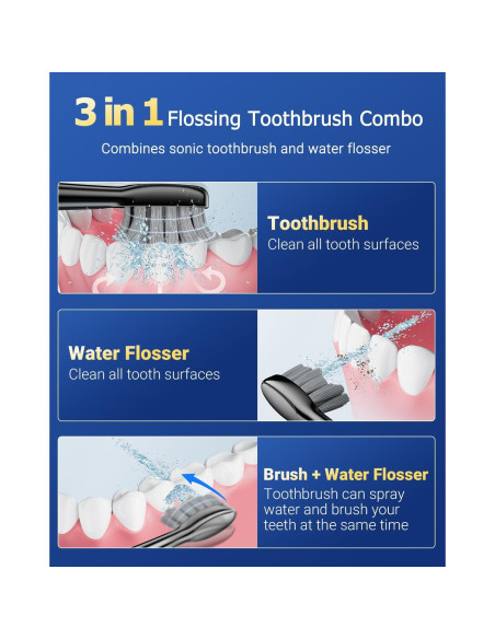 Cepillo de Dientes Eléctrico Ducard con Irrigador Bucal 500mL Cepillo de Dientes Eléctrico Ducard con Irrigador Bucal 500mL