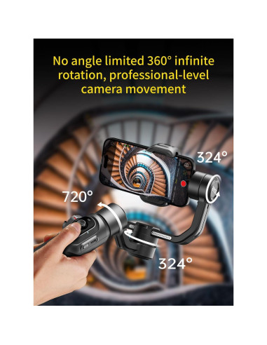 Gimbal Estabilizador 3 Ejes AOCHUAN Smart X Pro Plegable