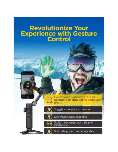 Gimbal Estabilizador 3 Ejes AOCHUAN Smart X Pro Plegable