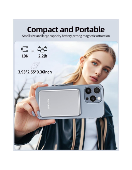 Cargador Portátil Inalámbrico Magnético 5000mAh MEIYULIN para iPhone Cargador Portátil Inalámbrico Magnético 5000mAh MEIYULIN para iPhone