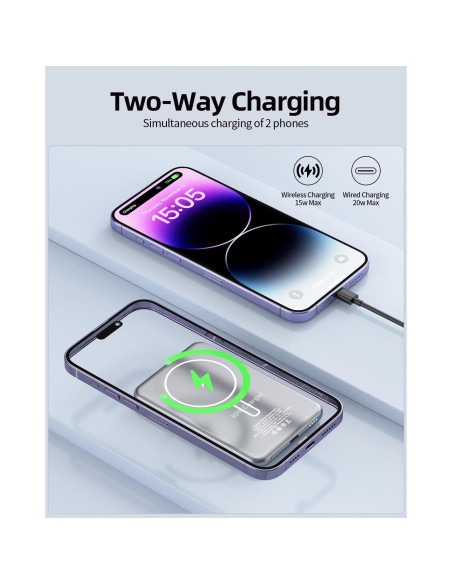 Cargador Portátil Inalámbrico Magnético 5000mAh MEIYULIN para iPhone Cargador Portátil Inalámbrico Magnético 5000mAh MEIYULIN para iPhone