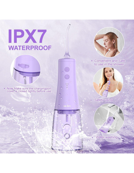 Irrigador Dental Inalámbrico Sejoy 350ml USB Recargable IPX7 Irrigador Dental Inalámbrico Sejoy 350ml USB Recargable IPX7