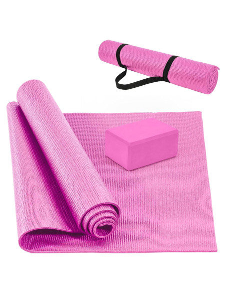 Esteras de Yoga Fitvids Rosa 172.72x60.96cm Antideslizante Esteras de Yoga Fitvids Rosa 172.72x60.96cm Antideslizante