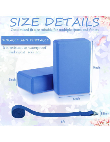 Conjunto de Yoga Outus 20 Piezas Bloques y Correas EVA