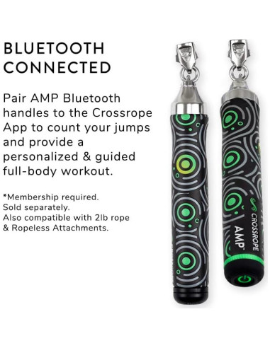 Mangos de Cuerda de Saltar Crossrope AMP 2.0 Bluetooth Fitness