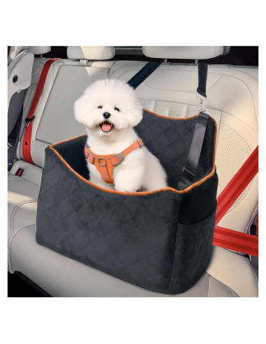 Asiento de Coche para Perros iPEGTOP Negro Mediano hasta 15.9 kg
