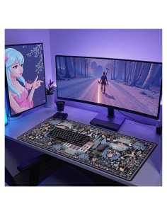 Alfombrilla de Ratón XXL iCasso Negra Antideslizante 90x40cm