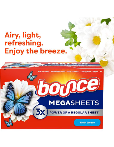 Hojas para Secadora Bounce Mega Brisa Fresca 130 Unidades