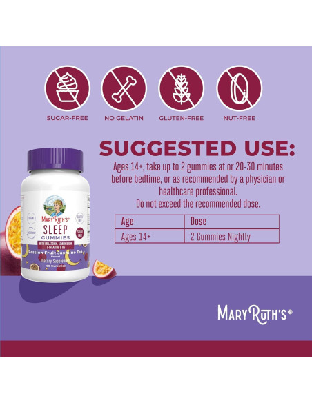 Gummies de Melatonina 5mg MaryRuth Organics 60 Unidades Gummies de Melatonina 5mg MaryRuth Organics 60 Unidades