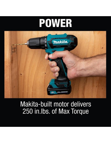 Taladro Inalámbrico Makita FD09R1 12V con 2 Baterías 2Ah Taladro Inalámbrico Makita FD09R1 12V con 2 Baterías 2Ah
