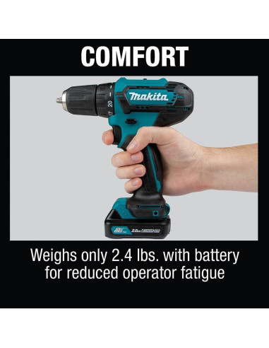 Taladro Inalámbrico Makita FD09R1 12V con 2 Baterías 2Ah