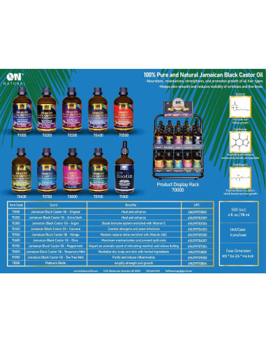 Aceite de Ricino Negro Jamaicano ON NATURAL 113 g Oliva