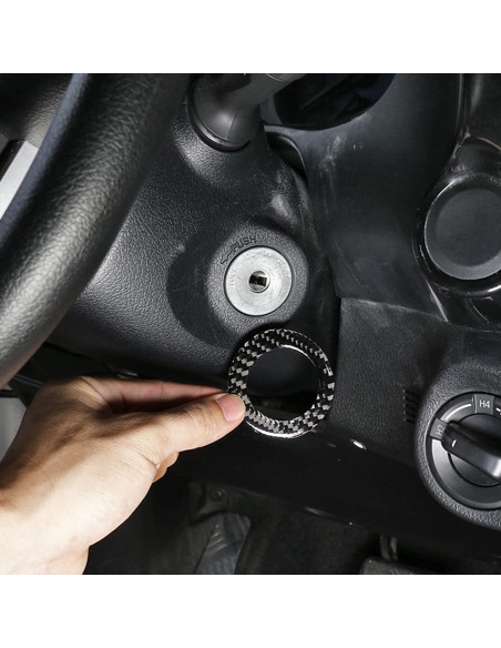 Anillo de Recorte para Llave Toyota Hilux 2015-2021 Fibra de Carbono Anillo de Recorte para Llave Toyota Hilux 2015-2021 Fibra de Carbono