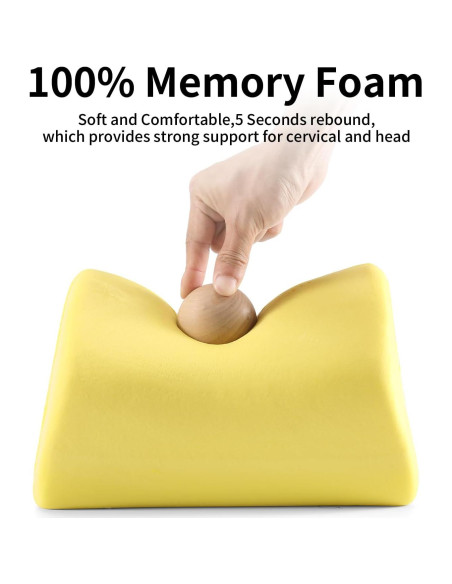 Almohada de Cuello Ergonomica NETSEY Beige Espuma Viscoelástica Almohada de Cuello Ergonomica NETSEY Beige Espuma Viscoelástica
