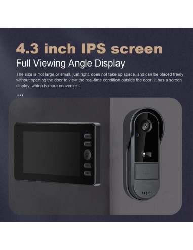 Timbre de Video Inalámbrico Winnes M15C con Pantalla 4.3"