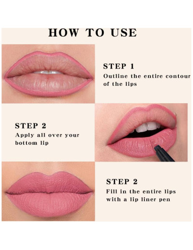 Lápiz Labial Líquido evpct Rosa Cálido Mate 0.59 ml