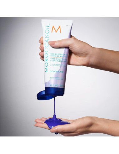 Acondicionador Moroccanoil Perfecting Purple 198.45 ml para rubias