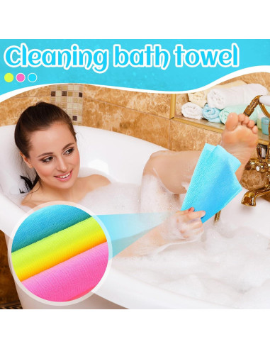 Toalla Exfoliante de Baño Tatuo 12 Piezas 30x90 cm